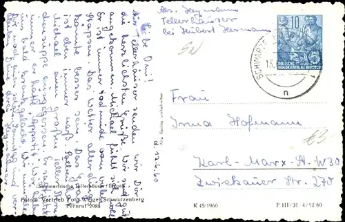 Ak Tellerhäuser Breitenbrunn Erzgebirge, Teilansicht