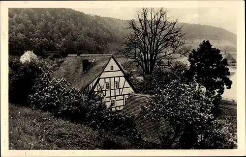 Ak Königstein an der Elbe Sächsische Schweiz, Betriebsferienheim Elbrestaurant