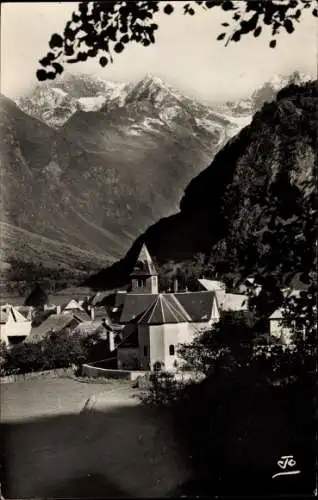 Ak La Chapelle in Valgaudémar Hautes Alpes, Kirche, Col de Sellar, Pic de Bonvoisin