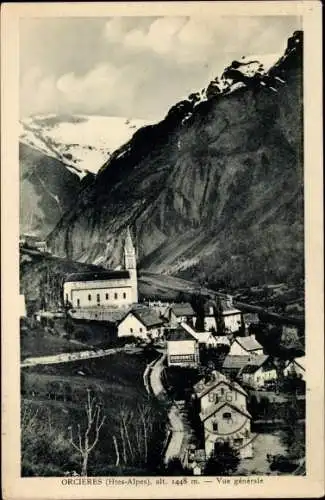 Ak Orcières Hautes Alpes, Gesamtansicht
