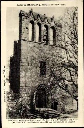 Ak Mercuer Ardeche, Kirche