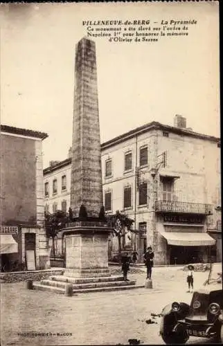 Ak Villeneuve-de-Berg Ardèche, La Pyramide
