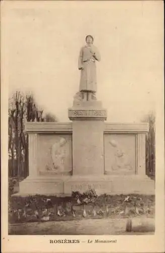 Ak Rosieres Ardèche, Das Denkmal