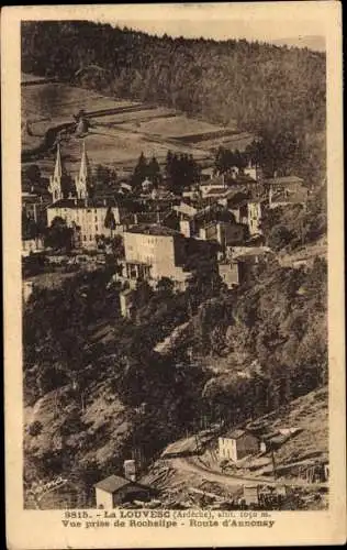 Ak La Louvesc Ardèche, Blick von Rochelipe, Route d’Annonay