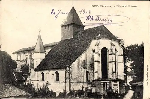 Ak Somsois Marne, L'Eglise