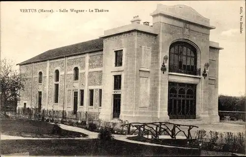 Ak Vertus Marne, Salle Wogner, Le Theatre