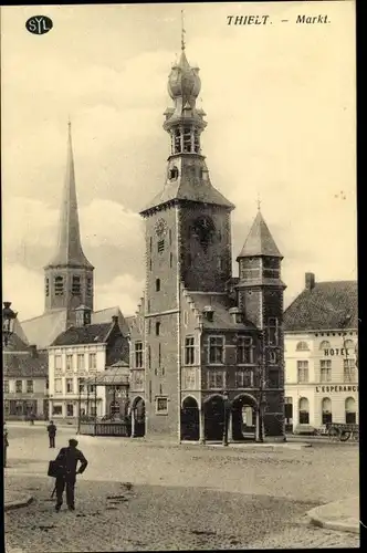 Ak Thalten Tielt Westflandern, Markt