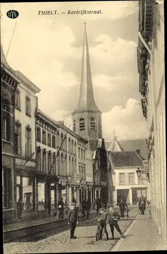 Ak Thielt Tielt Westflandern, Kortrijkstraat