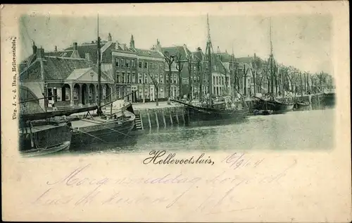 Ak Hellevoetsluis Südholland, Hafen, Haus