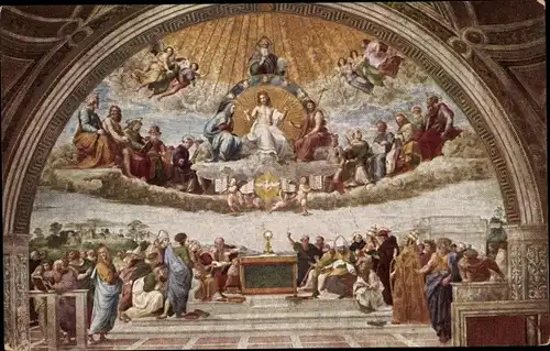 Künstler Ak Raffaello, La Disputa, Eucharistischer Kongress Wien 1912