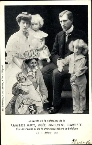 Ak König Albert I. von Belgien, Königin Elisabeth Gabriele von Belgien, Prinz Leopold, Charles