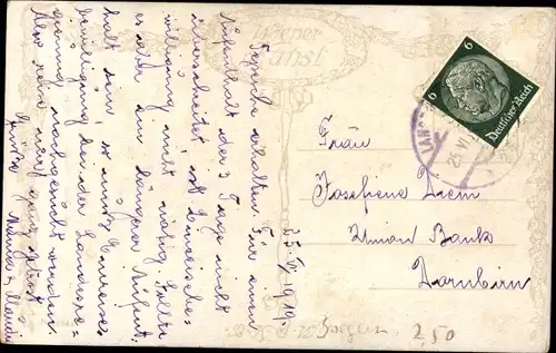 Künstler Ak Gotke, Paula, Alpenblumen, Enzian, Edelweiß, Gebirge