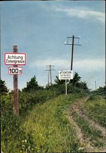 Ak Innerdeutsche Grenze, Zonengrenze, DDR, BRD