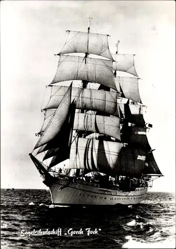 Ak Segelschulschiff Gorch Fock, Dreimastbark