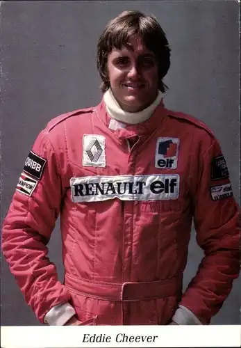 Ak Rennfahrer Eddie Cheever, Portrait, Renault elf