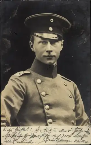 Ak Kronprinz Wilhelm von Preußen, Portrait in Uniform