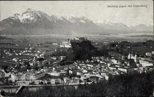 Ak Salzburg in Österreich, gegen den Untersberg