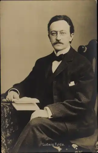 Foto Ak Schriftsteller Ludwig Fulda, Portrait