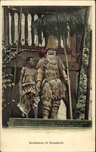 Ak Schauspieler, Szene, Robinson, Vendredi