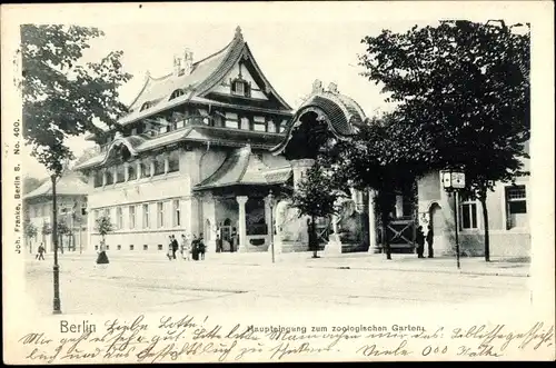Ak Berlin Tiergarten, Zoologischer Garten, Haupteingang