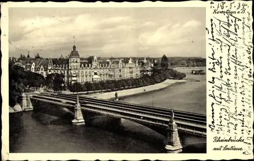 Ak Konstanz am Bodensee, Rheinbrücke mit Seestraße