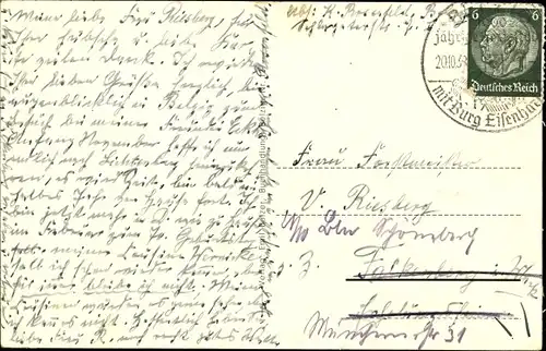 Ak Bad Belzig in der Mark, Burg Eisenhardt