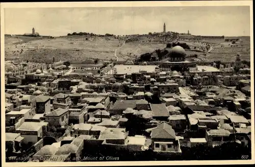 Ak Jerusalem Israel, General view and Mount of Olives