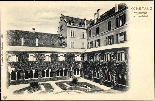 Ak Konstanz am Bodensee, Kreuzgänge im Inselhotel