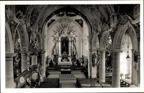 Ak Kißlegg im Westallgäu, Katholische Kirche, Innenraum