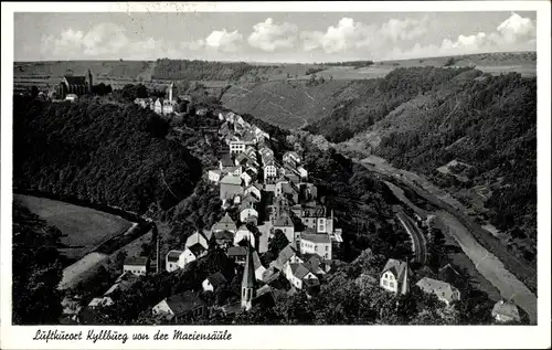 Ak Kyllburg in der Eifel, Blick von der Mariensäule, Ortsansicht