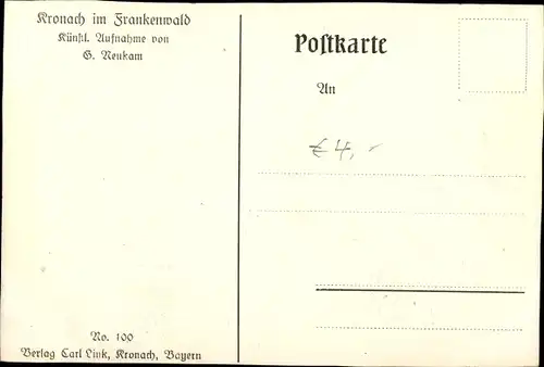 Ak Kronach im Frankenwald Bayern, Am Steinwehr, Ortspartie