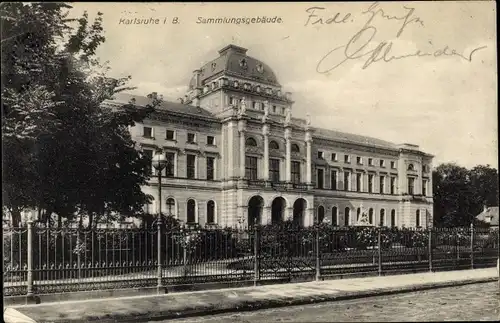 Ak Karlsruhe in Baden, Sammlungsgebäude