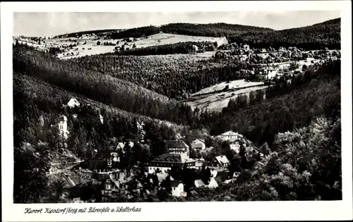 Ak Kipsdorf Altenberg im Erzgebirge, Ortsansicht, Bärenfels, Schellerhau