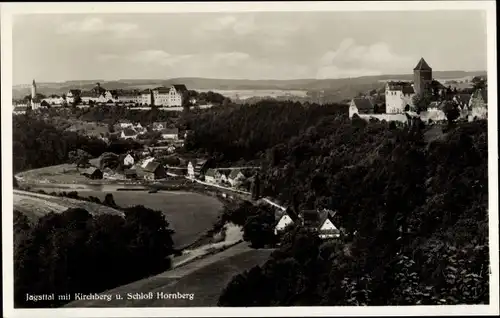 Ak Kirchberg an der Jagst, Ortsansicht, Schloss Hornberg, Jagsttal