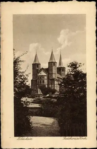 Ak Hildesheim in Niedersachsen, Godehardis-Kirche