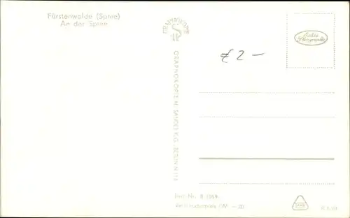 Ak Fürstenwalde an der Spree, Partie an der Spree