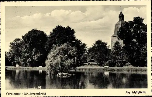 Ak Fürstenau (Kreis Bersenbrück) Niedersachsen, Schlossteich