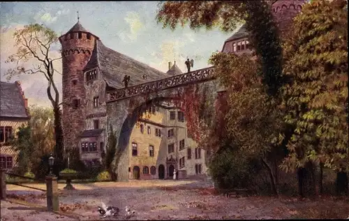 Künstler Ak Steinbach Michelstadt im Odenwald, Schloss Fürstenau