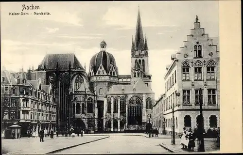 Ak Aachen, Kaiser-Dom, Nordseite