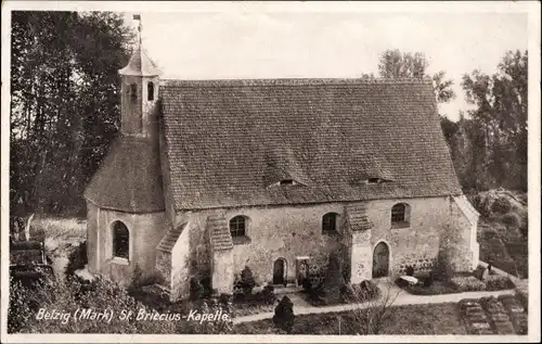 Ak Belzig Mark, St Briccius Kapelle, Außenansicht