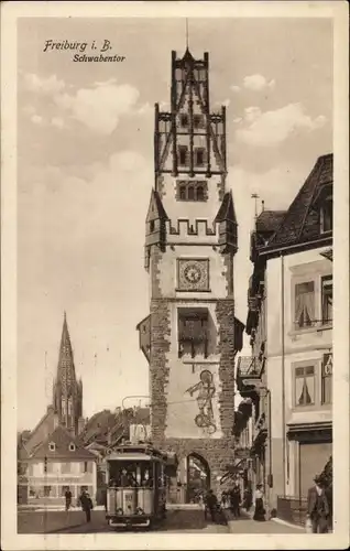 Ak Freiburg im Breisgau, Schwabentor, Turm