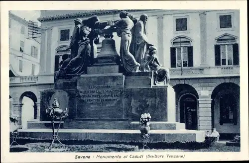 Ak Savona Liguria, Monumento al Caduti