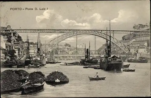 Ak Porto Portugal, D. Luis I. Brücke