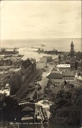 Ak Hälsingborg Helsingborg Schweden, Luftbild der Stadt