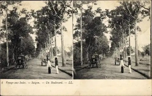 Stereo Ak Saigon Cochinchine Vietnam, Un Boulevard