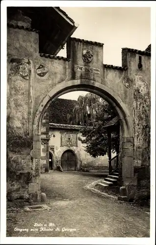 Ak Stein am Rhein Kanton Schaffhausen, Kloster St. Georgen, Eingang