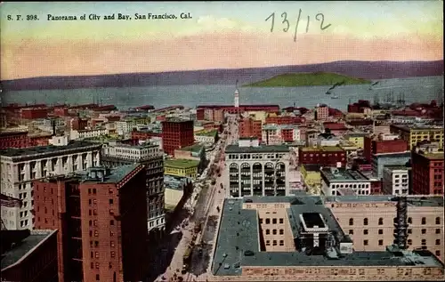 Ak San Francisco Kalifornien, Panorama, Bay