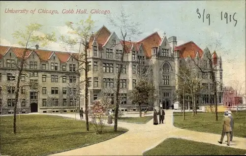 Ak Chicago Illinois USA, Universität, Cobb Hall