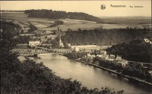 Ak Anseremme Dinant Wallonien Namur, Vue Generale, Brücke