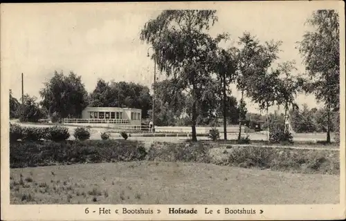Ak Hofstade Flämisch Brabant, Bootshaus